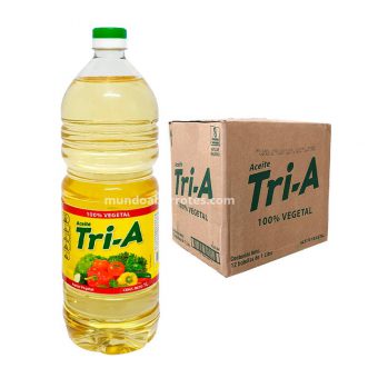 Caja de Aceite vegetal Tri A 12 botellas de 1 litro