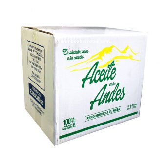 Caja de Aceite De los Andes 12 botellas de 1 litro
