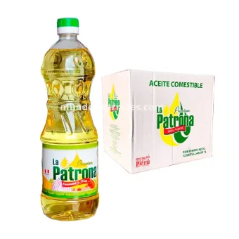 Caja de Aceite Vegetal La Patrona 12 botellas 1 litro