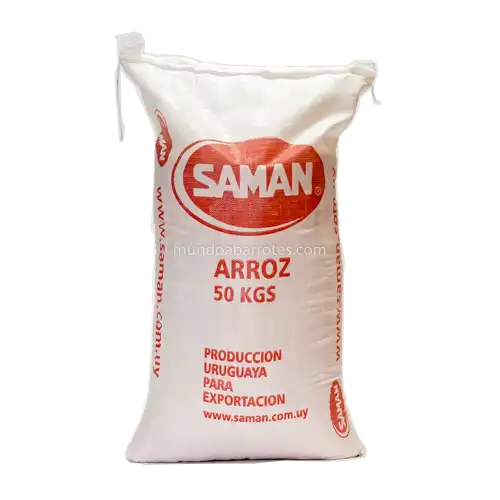 Saco de Arroz Saman 50 kilos de frente