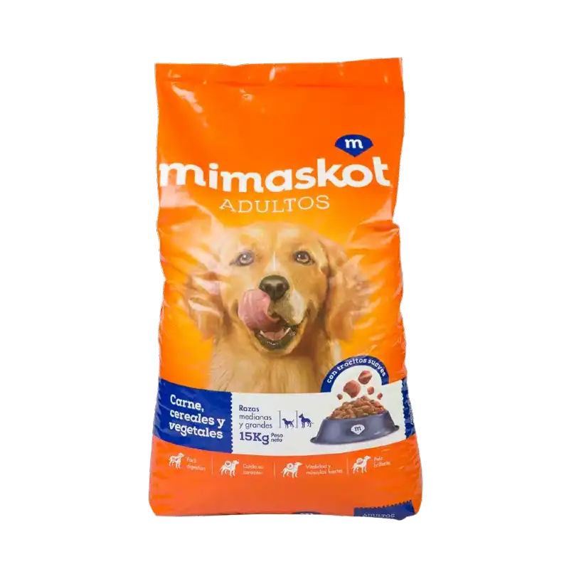 Mimaskot comida para perro adulto-raza-medianas grandes bolsa 15 kilos