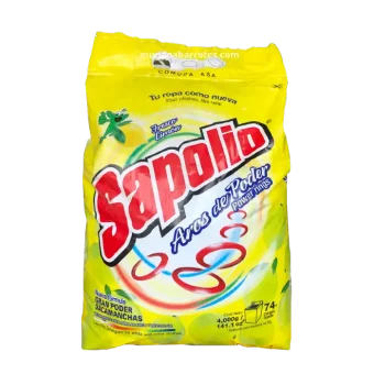 Detergente Sapolio Aros de poder 4 kilos