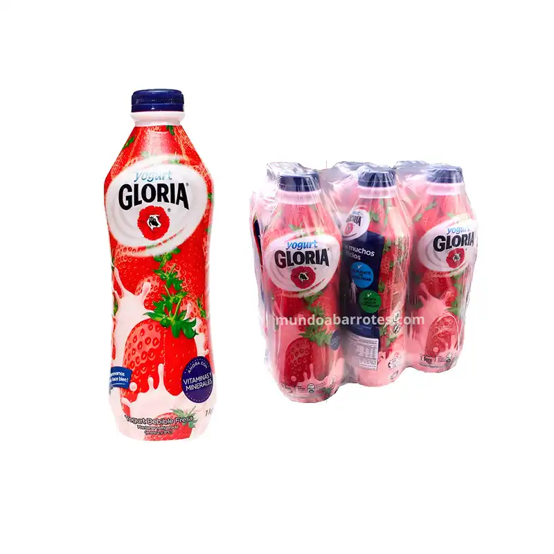 Yogurt Gloria Fresa 6 unidades de 1 litro