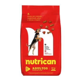 Comida para perros Nutrican Adultos de frente 25 kilos