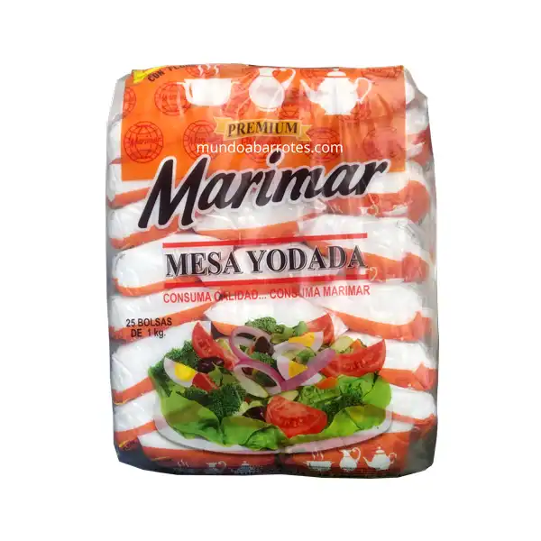 Sal de Mesa Yodada Marimar 25 bolsas de 1 kilo