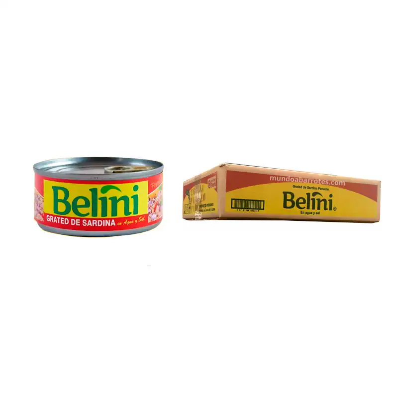 Caja de Grated de Sardina Belini 24 unidades de 170 gramos